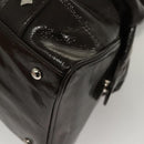 MCM Shoulder Bag Enamel Brown Silver Auth bs25319-17