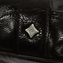 MCM Shoulder Bag Enamel Brown Silver Auth bs25319-18