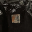 MCM Shoulder Bag Enamel Brown Silver Auth bs25319-12