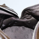 MCM Shoulder Bag Enamel Brown Silver Auth bs25319-21