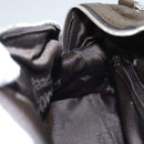 MCM Shoulder Bag Enamel Brown Silver Auth bs25319-22