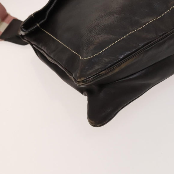 BALLY Shoulder Bag Leather Brown Auth bs25320