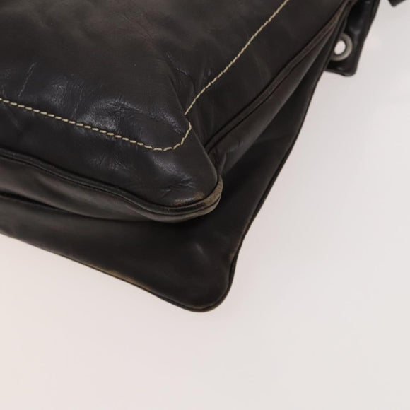 BALLY Shoulder Bag Leather Brown Auth bs25320