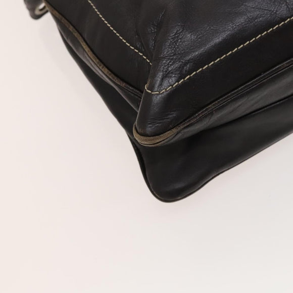 BALLY Shoulder Bag Leather Brown Auth bs25320