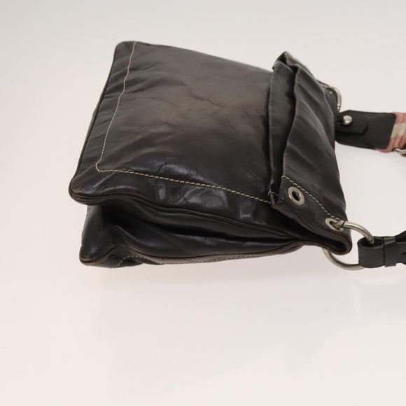 BALLY Shoulder Bag Leather Brown Auth bs25320