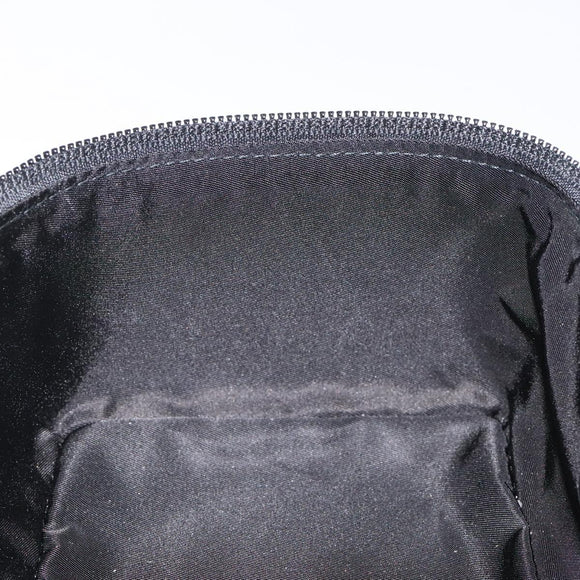 Christian Dior Trotter Canvas Vanity Pouch Black Silver Auth bs25322