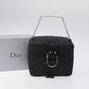 Christian Dior Trotter Canvas Vanity Pouch Black Silver Auth bs25322-12