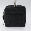 Christian Dior Trotter Canvas Vanity Pouch Black Silver Auth bs25322-3
