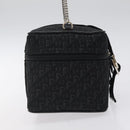 Christian Dior Trotter Canvas Vanity Pouch Black Silver Auth bs25322-4