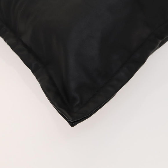 BURBERRY Shoulder Bag Leather Black Gold Auth bs25324