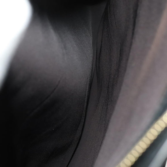 BURBERRY Shoulder Bag Leather Black Gold Auth bs25324