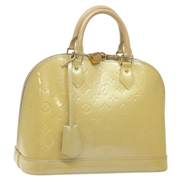 LOUIS VUITTON Monogram Vernis Alma PM Hand Bag Broncorail M91445 LV Auth bs25326