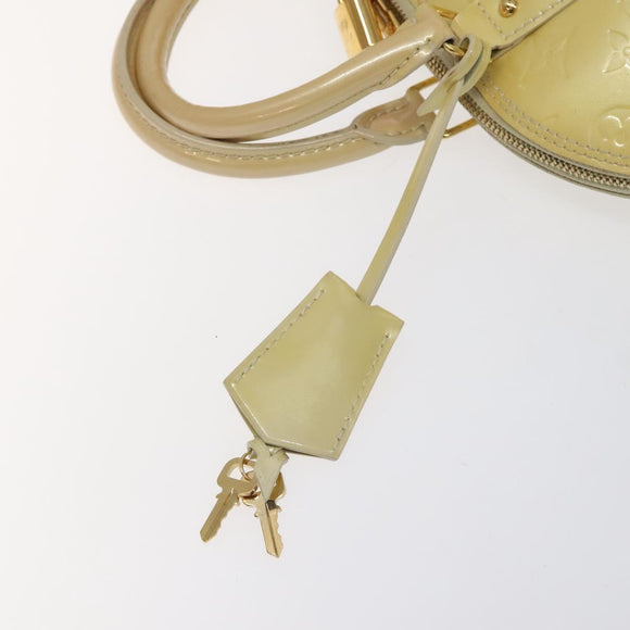 LOUIS VUITTON Monogram Vernis Alma PM Hand Bag Broncorail M91445 LV Auth bs25326