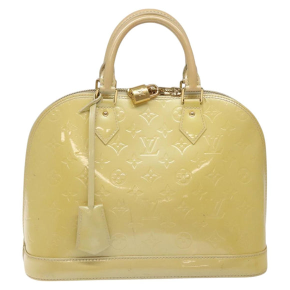 LOUIS VUITTON Monogram Vernis Alma PM Hand Bag Broncorail M91445 LV Auth bs25326