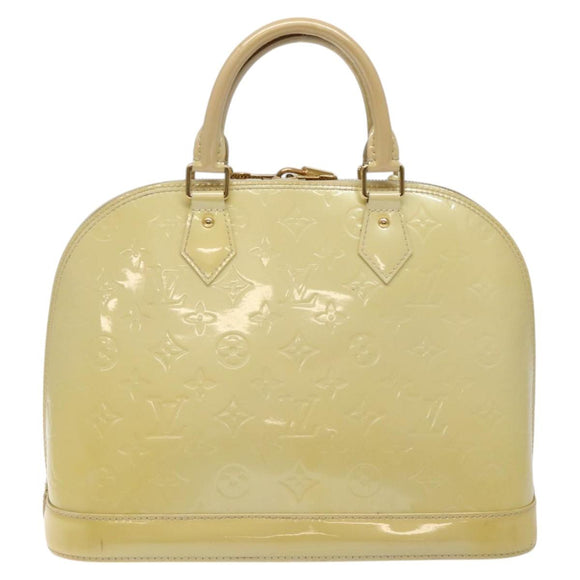 LOUIS VUITTON Monogram Vernis Alma PM Hand Bag Broncorail M91445 LV Auth bs25326