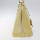 LOUIS VUITTON Monogram Vernis Alma PM Hand Bag Broncorail M91445 LV Auth bs25326-4