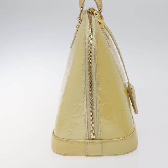 LOUIS VUITTON Monogram Vernis Alma PM Hand Bag Broncorail M91445 LV Auth bs25326