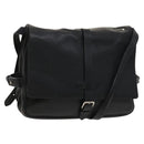 LOUIS VUITTON Naxos Stelios Shoulder Bag Leather Black M94205 LV Auth bs25333-1