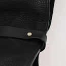 LOUIS VUITTON Naxos Stelios Shoulder Bag Leather Black M94205 LV Auth bs25333-10