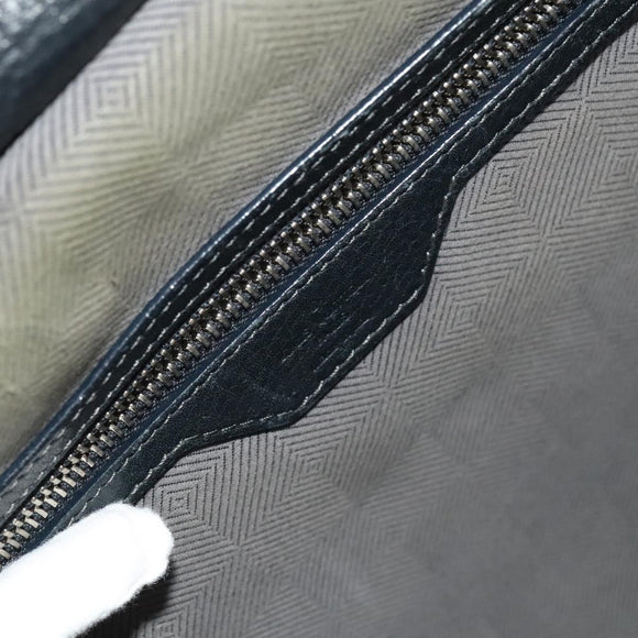 LOUIS VUITTON Naxos Stelios Shoulder Bag Leather Black M94205 LV Auth bs25333