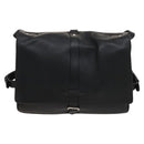 LOUIS VUITTON Naxos Stelios Shoulder Bag Leather Black M94205 LV Auth bs25333-2
