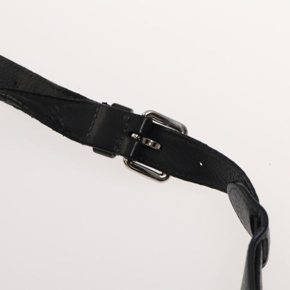 LOUIS VUITTON Naxos Stelios Shoulder Bag Leather Black M94205 LV Auth bs25333