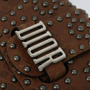 Christian Dior D FENCE Shoulder Bag Leather Brown Auth bs25342-8