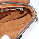 Christian Dior D FENCE Shoulder Bag Leather Brown Auth bs25342-18