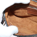 Christian Dior D FENCE Shoulder Bag Leather Brown Auth bs25342-19