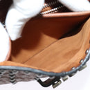 Christian Dior D FENCE Shoulder Bag Leather Brown Auth bs25342-20