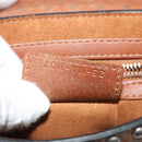 Christian Dior D FENCE Shoulder Bag Leather Brown Auth bs25342-12