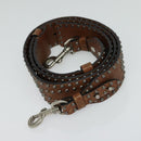 Christian Dior D FENCE Shoulder Bag Leather Brown Auth bs25342-21