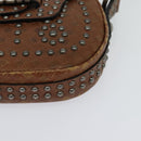 Christian Dior D FENCE Shoulder Bag Leather Brown Auth bs25342-14