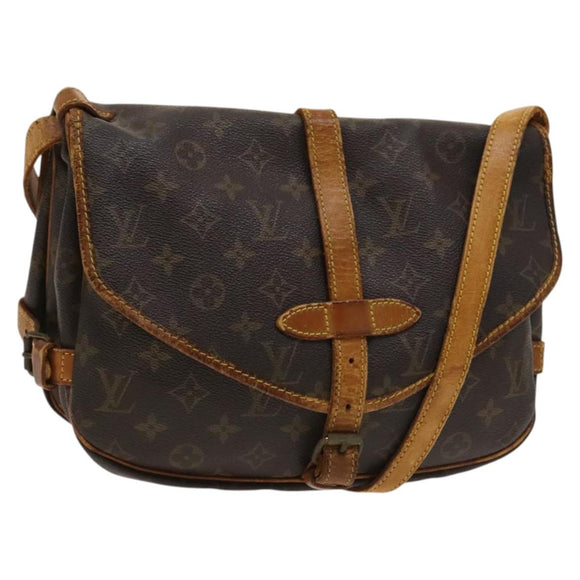 LOUIS VUITTON Monogram Saumur 30 Shoulder Bag M42256 LV Auth bs25355