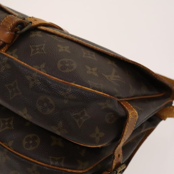 LOUIS VUITTON Monogram Saumur 30 Shoulder Bag M42256 LV Auth bs25355