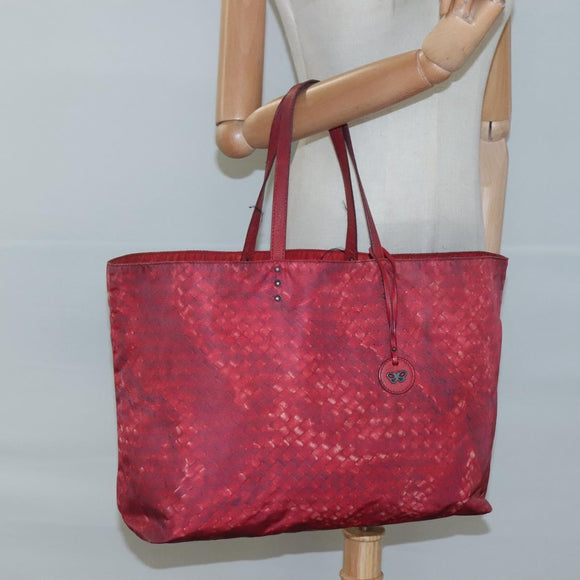 BOTTEGA VENETA Tote Bag Nylon Red Auth bs25362