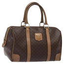 CELINE Macadam Canvas Hand Bag PVC Leather Brown Gold Auth bs25372-1