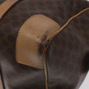 CELINE Macadam Canvas Hand Bag PVC Leather Brown Gold Auth bs25372-12