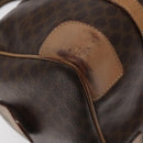 CELINE Macadam Canvas Hand Bag PVC Leather Brown Gold Auth bs25372-13
