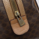 CELINE Macadam Canvas Hand Bag PVC Leather Brown Gold Auth bs25372-16