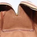 CELINE Macadam Canvas Hand Bag PVC Leather Brown Gold Auth bs25372-18