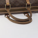 CELINE Macadam Canvas Hand Bag PVC Leather Brown Gold Auth bs25372-7