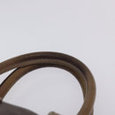 CELINE Macadam Canvas Hand Bag PVC Leather Brown Gold Auth bs25372-8