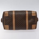 CELINE Macadam Canvas Hand Bag PVC Leather Brown Gold Auth bs25372-9