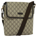 GUCCI GG Supreme Shoulder Bag PVC Beige Gold 223666 Auth bs25373-1