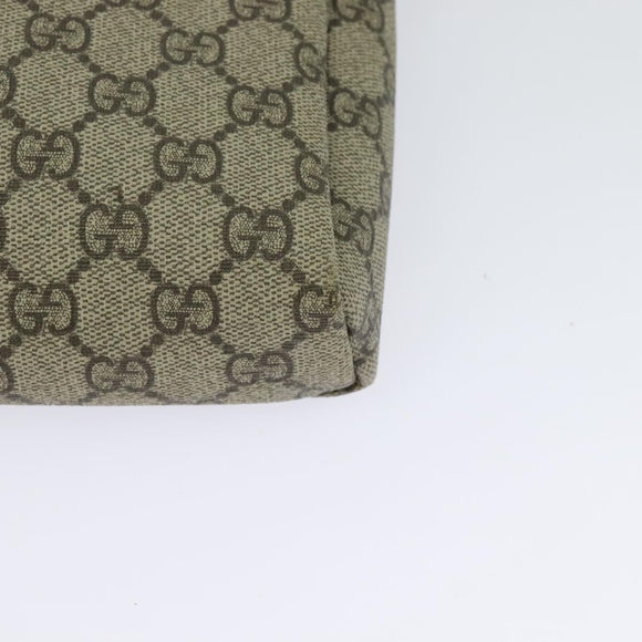 GUCCI GG Supreme Shoulder Bag PVC Beige Gold 223666 Auth bs25373