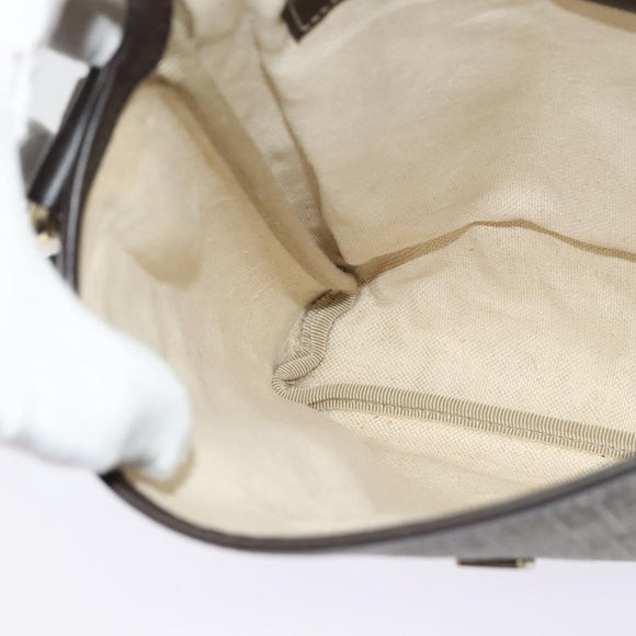 GUCCI GG Supreme Shoulder Bag PVC Beige Gold 223666 Auth bs25373