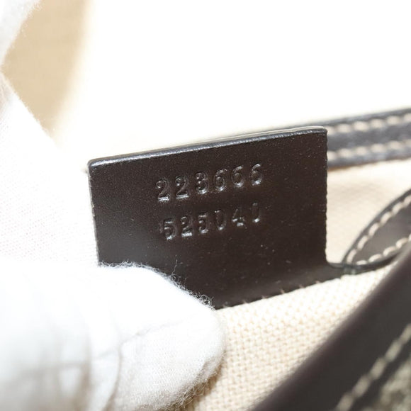 GUCCI GG Supreme Shoulder Bag PVC Beige Gold 223666 Auth bs25373