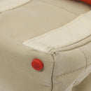 CHANEL Hand Bag Canvas Beige CC Auth bs25378-9