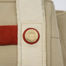 CHANEL Hand Bag Canvas Beige CC Auth bs25378-17